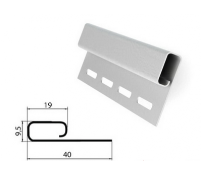 Финишная планка (завершающая полоса) белая для сайдинга от производителя  Россия по цене 180 р
