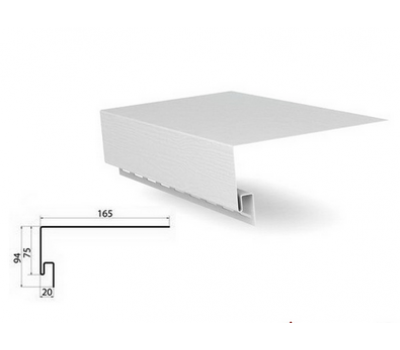 Приоконная планка (околооконный профиль) белый для сайдинга от производителя  Россия по цене 590 р