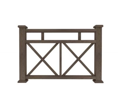 Ограждение из ДПК Ж1 коричневый от производителя  Dortmax по цене 11 590 р