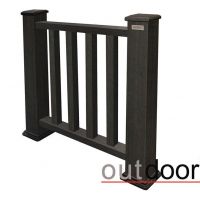 Ограждение из ДПК Классик 3D Storm Чёрный Ограждение из ДПК Классик 3D Storm Чёрный