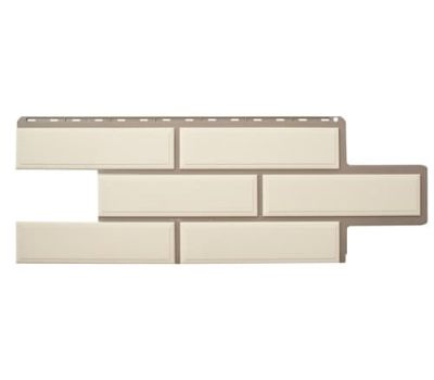 Фасадные панели (цокольный сайдинг) Венецианский камень Белый от производителя  Альта-профиль по цене 586 р