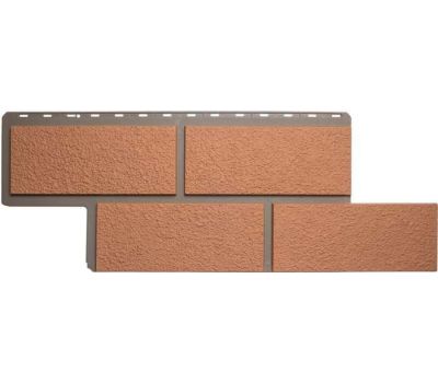 Фасадные панели (цокольный сайдинг)  Неаполитанский камень Персиковый от производителя  Альта-профиль по цене 598 р