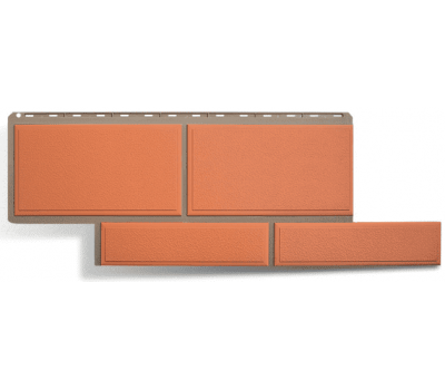Фасадные панели (цокольный сайдинг)   Флорентийский камень Терракотовый от производителя  Альта-профиль по цене 586 р