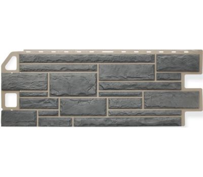 Фасадные панели (цокольный сайдинг) Камень Серый от производителя  Альта-профиль по цене 704 р