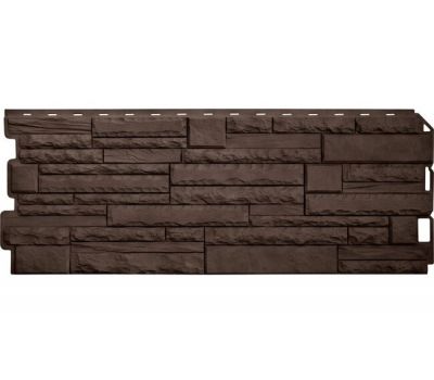 Фасадные панели Скалистый камень ЭКО Коричневый от производителя  Альта-профиль по цене 595 р