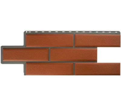 Фасадные панели (цокольный сайдинг) Венецианский камень Терракотовый от производителя  Альта-профиль по цене 598 р