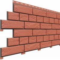 Цокольный сайдинг коллекция Кирпич Славянка - Красный