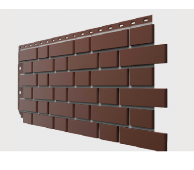 Фасадные панели Flemish (гладкий кирпич) Коричневый от производителя  Docke по цене 540 р