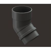 Колено 45° Lux ПВХ Графит Колено 45° Lux ПВХ Графит